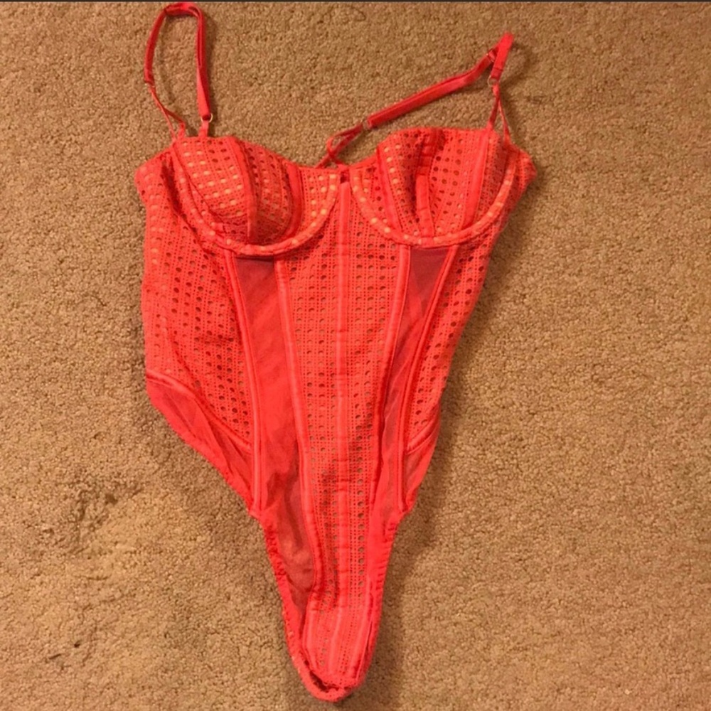 Victoria’s Secret bright pink bodysuit
